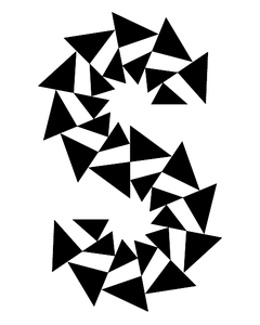Letter S of triangle font - Pattern Typeface No. 9 Coarse Bold
