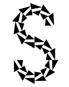 Letter S of triangle font - Pattern Typeface No. 9 Medium Regular