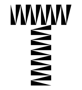 zig zag font - Pattern Typeface No. 8 Coarse Bold