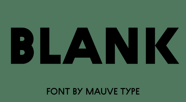 blank font