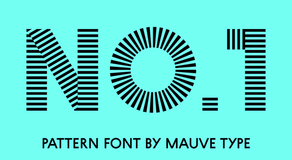 pattern font with stripes