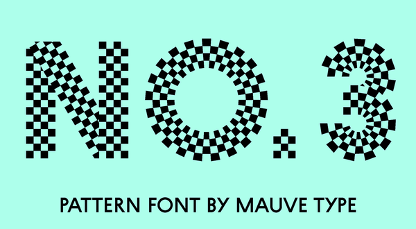 checkered font