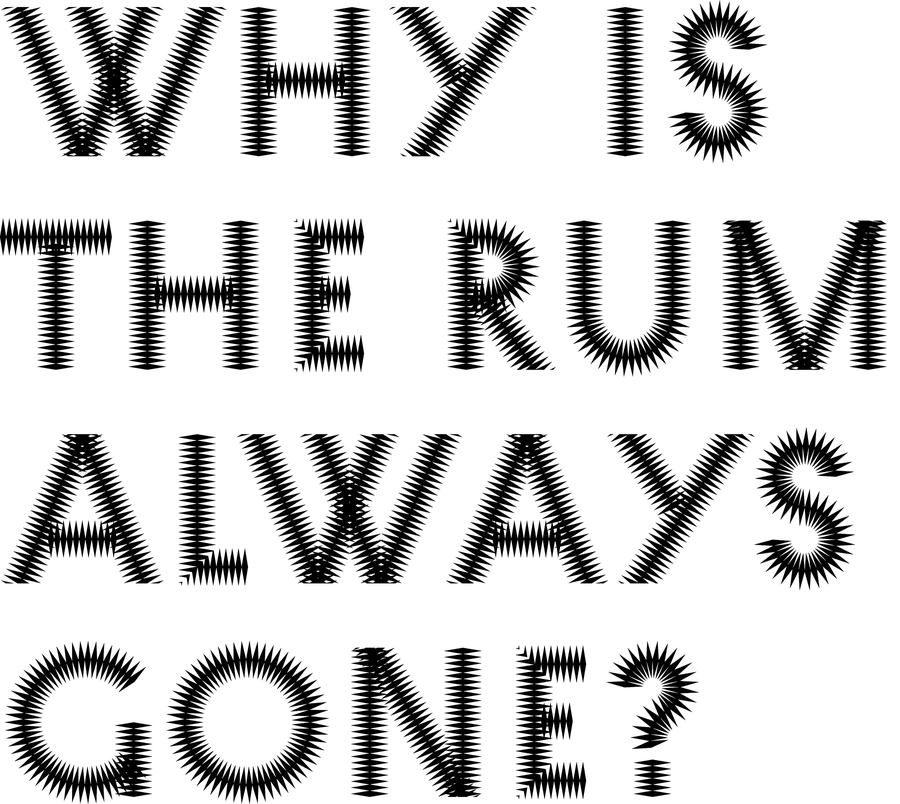 spiky font text sample: Pattern No. 6