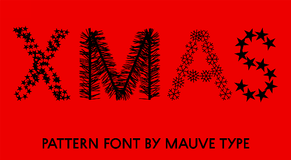 xmas pattern font